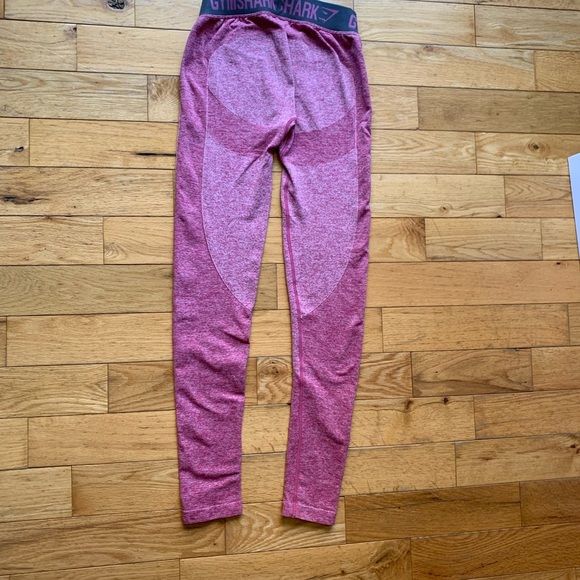 Gymshark Flex High Waisted Leggings – Pink Marl / Charcoal – Size Small - Picture 8 of 9